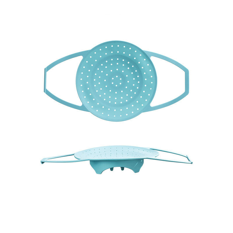 1pc Silicone Steamer Basket Air Holes Design With Feet And Handle For Pan Reusable Silicone Easy To Clean And Store Food Grade Material Steamer