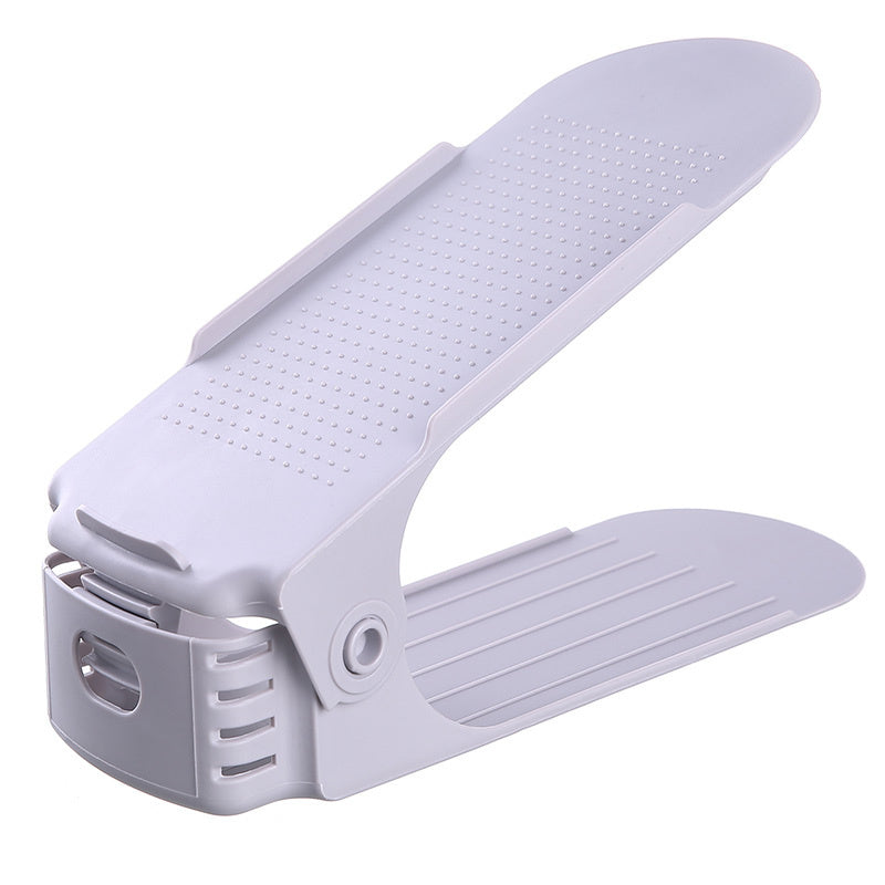 10pcs Plastic Adjustable Shoe Rack; Cabinet Shoe Storage Rack; Shoe Holder