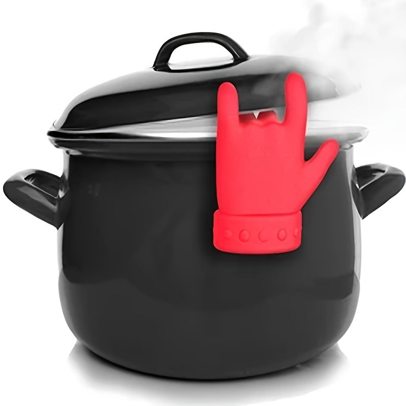 1pc Finger Shaped Pot Cover To Prevent Overflow And Raise The Soup Spoon Holder To Prevent The Soup From Overflowing The Shelf; Innovative Practical Kitchen Tools
