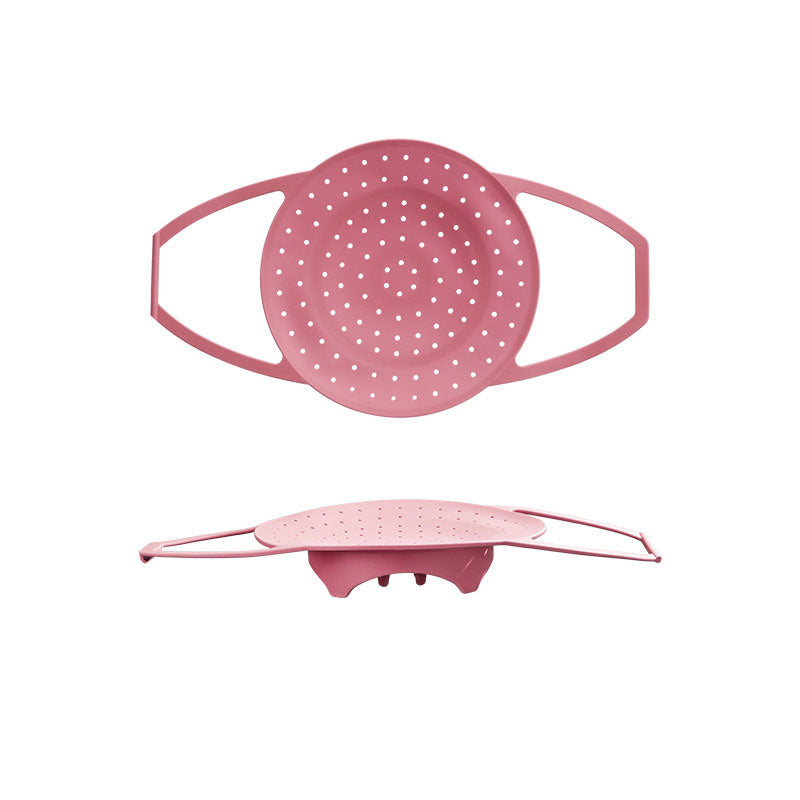 1pc Silicone Steamer Basket Air Holes Design With Feet And Handle For Pan Reusable Silicone Easy To Clean And Store Food Grade Material Steamer