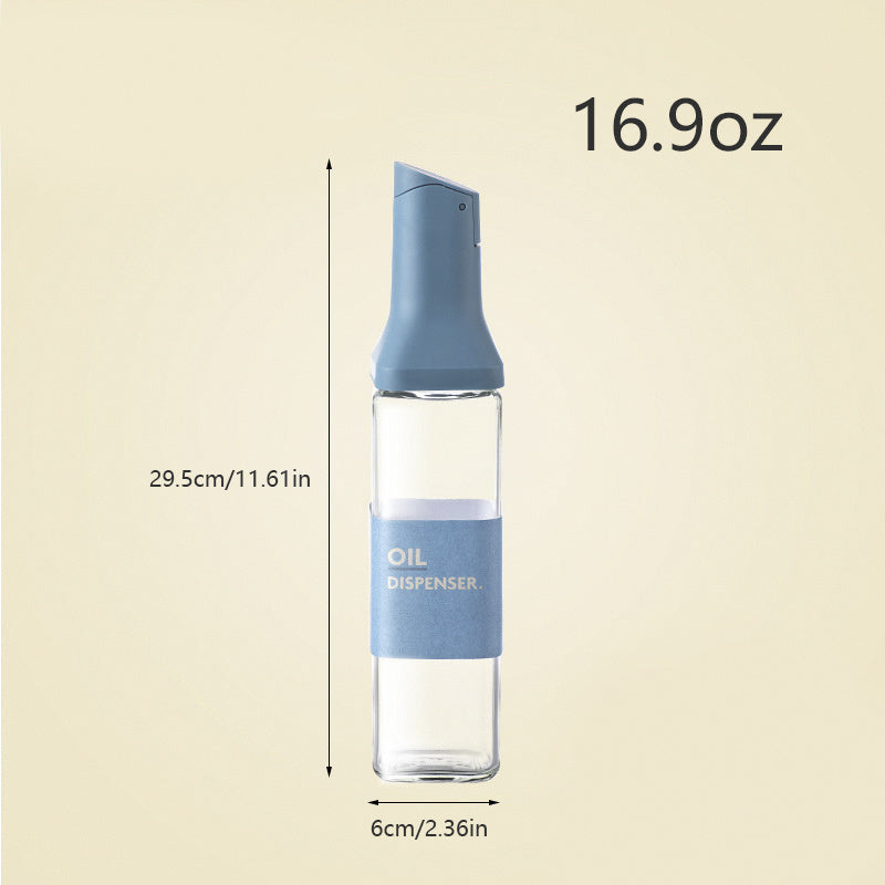 1pc 500ml/16.9oz Oil And Vinegar Bottle; Automatic Opening And Closing Oil Pot; Anti-leakage Anti-hanging Oil Household Kitchen Soy Sauce Vinegar Oil Tank; Gravity Oil Bottle