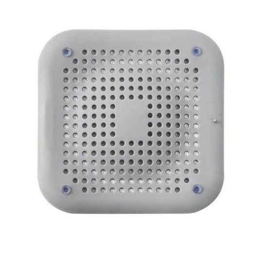 1pc Square Drain Hair Catcher; Hair Filter With Suction Cup; Sink Anti-Clog Filters; Tub Shower Floor Drain Plugs; Easy To Install; Suit For Bathroom; Bathtub; Kitchen; Bathroom Accessories