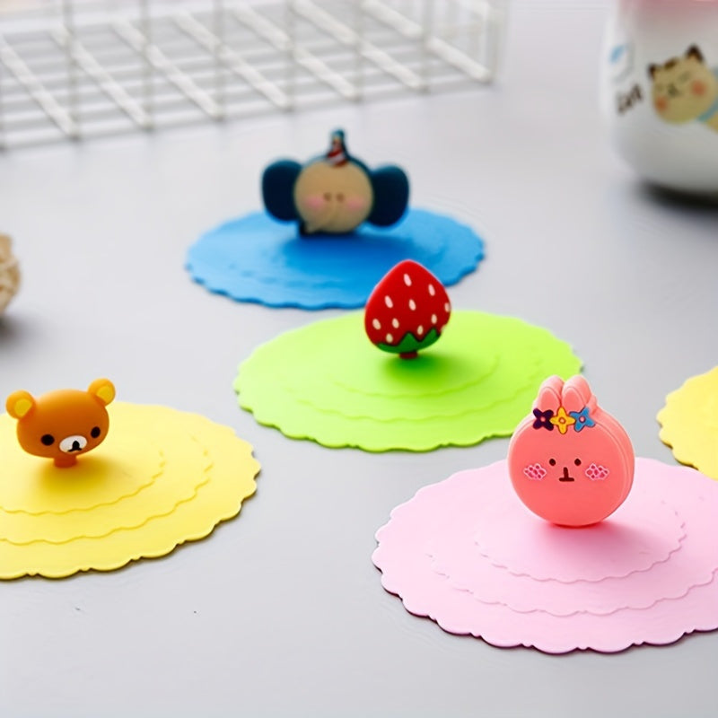 1pc Creative Silicone Cup Cover With Leak-proof And Dustproof Design; Suitable For Ceramic Tea Cup And Water Cup; Sealed Bowl Lid For Multi-purpose Use