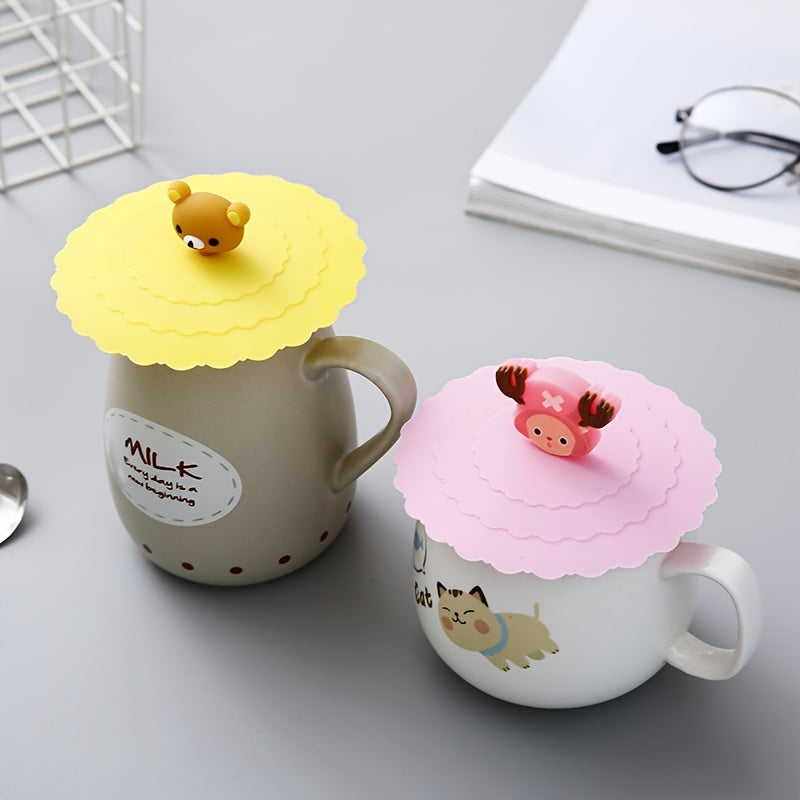 1pc Creative Silicone Cup Cover With Leak-proof And Dustproof Design; Suitable For Ceramic Tea Cup And Water Cup; Sealed Bowl Lid For Multi-purpose Use