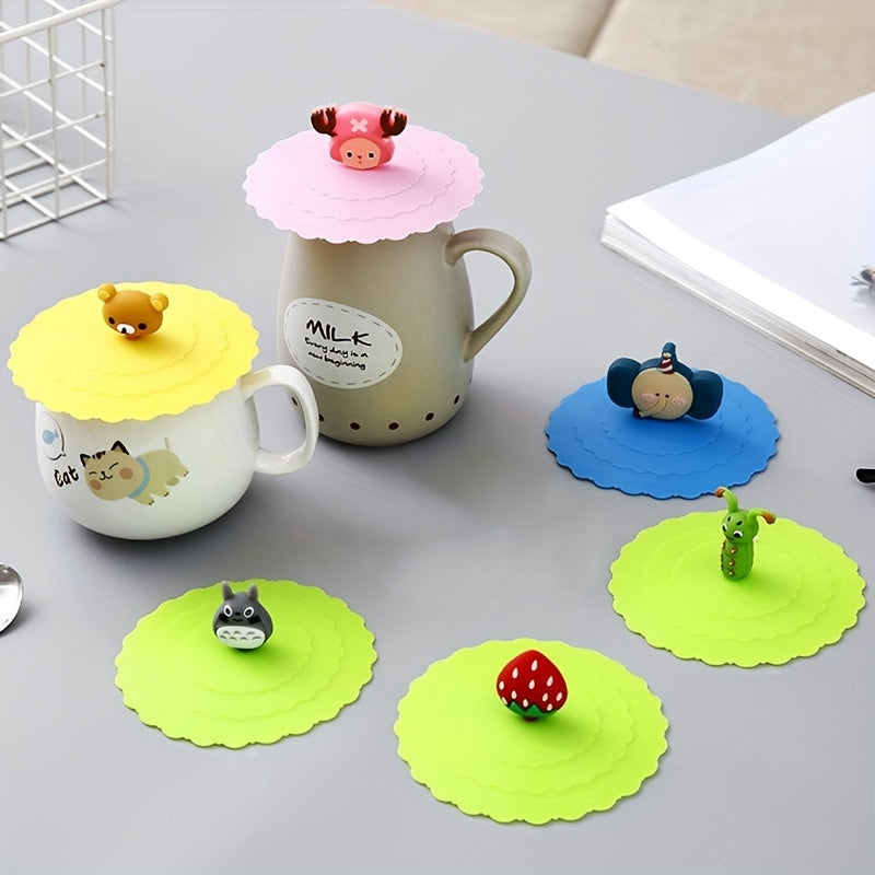 1pc Creative Silicone Cup Cover With Leak-proof And Dustproof Design; Suitable For Ceramic Tea Cup And Water Cup; Sealed Bowl Lid For Multi-purpose Use