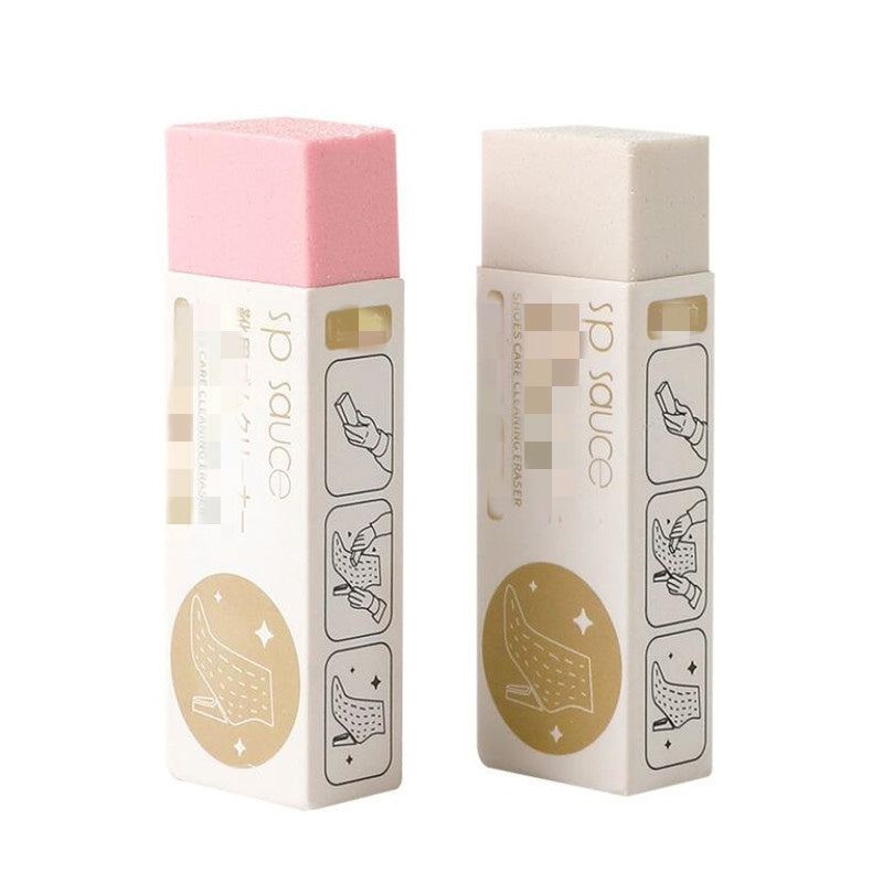 1pc Household Cleaning Eraser; Suede; Sheepskin; Matte Leather And Leather Fabric Care; Leather Cleaner; White; Pink