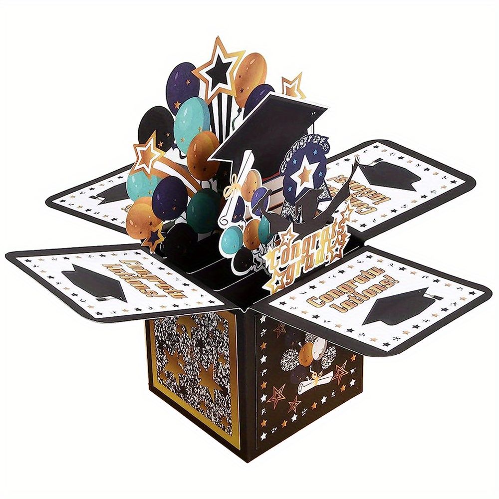 1pcs; 3D Graduation Pop Up Card; Class Of 2023 Congrats Grad Card; Congratulation Greeting Card With Envelope; Graduation Party Supplies; Party Supplies; Holiday Favors