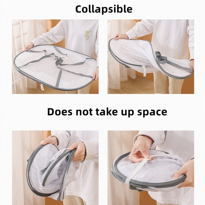 1pc Drying Rack 1-3 Layers Folding Fish Mesh; Non-Toxic Polyester Fiber Netting; Hanging Drying Fish Net; For Shrimp Fish Fruit Vegetables Herb; With Zipper