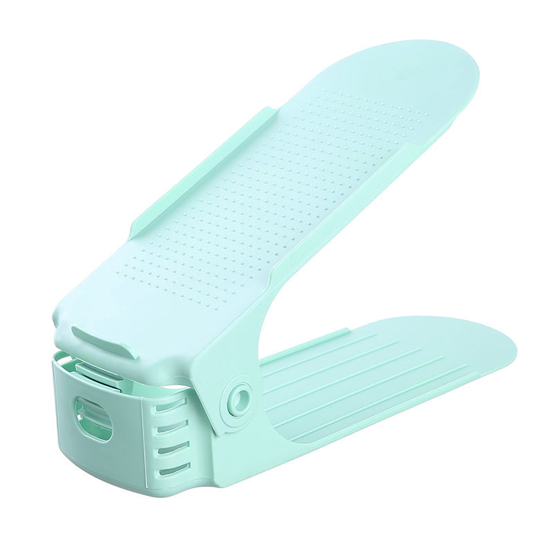 10pcs Plastic Adjustable Shoe Rack; Cabinet Shoe Storage Rack; Shoe Holder