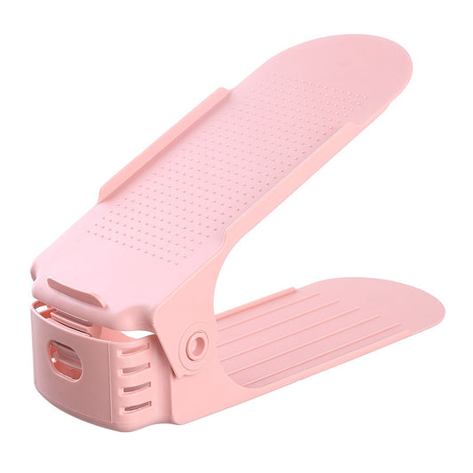 10pcs Plastic Adjustable Shoe Rack; Cabinet Shoe Storage Rack; Shoe Holder