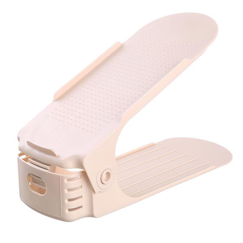 10pcs Plastic Adjustable Shoe Rack; Cabinet Shoe Storage Rack; Shoe Holder