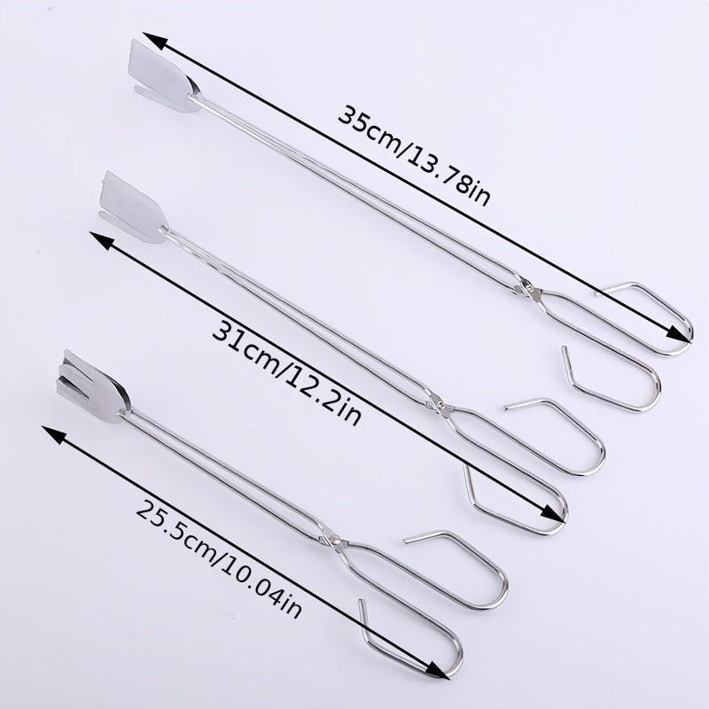 3pcs/set Stainless Steel Clip Barbecue Baking Kitchen Tool Multi-Functional Food Clip